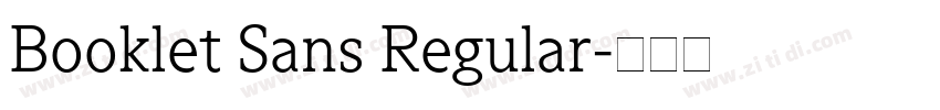 Booklet Sans Regular字体转换